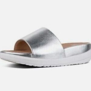 Fitflop Loosh luxe slides metallic size 8